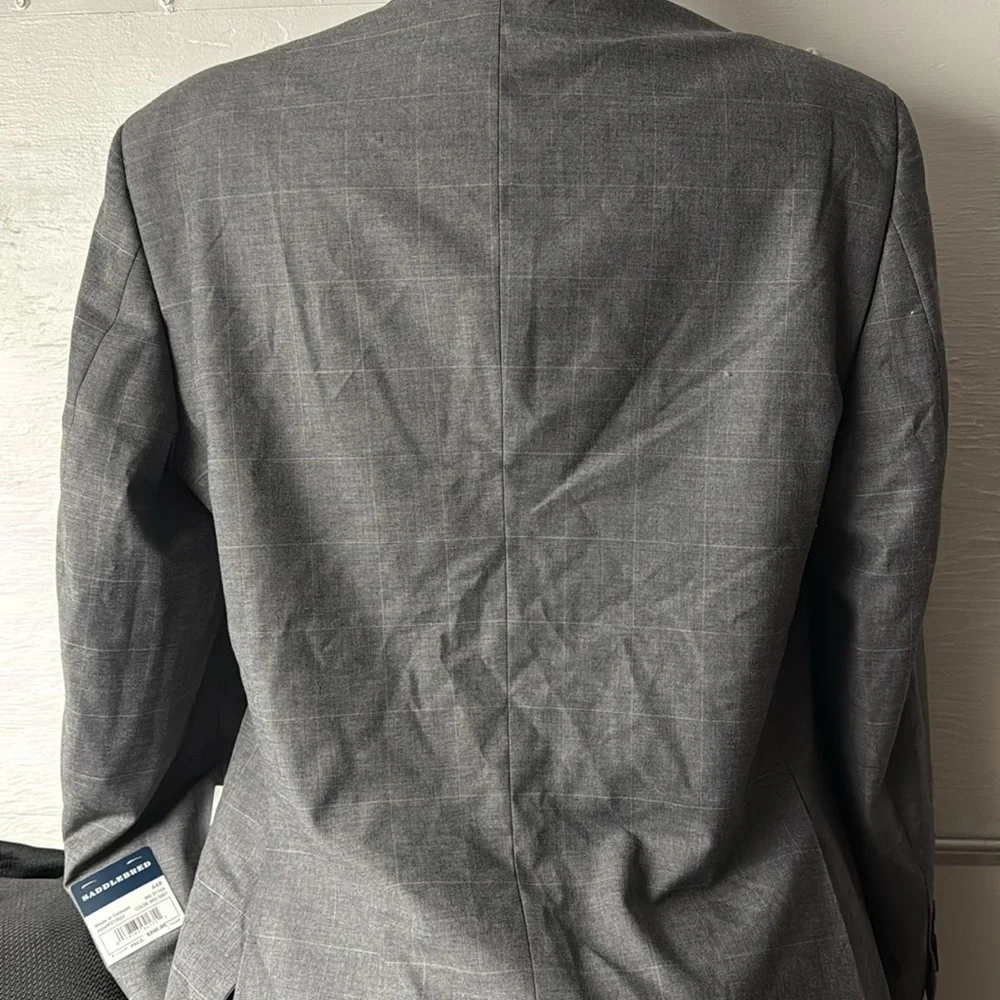 Saddlebred Gray Sport Coat Classic Single-Breasted Blazer